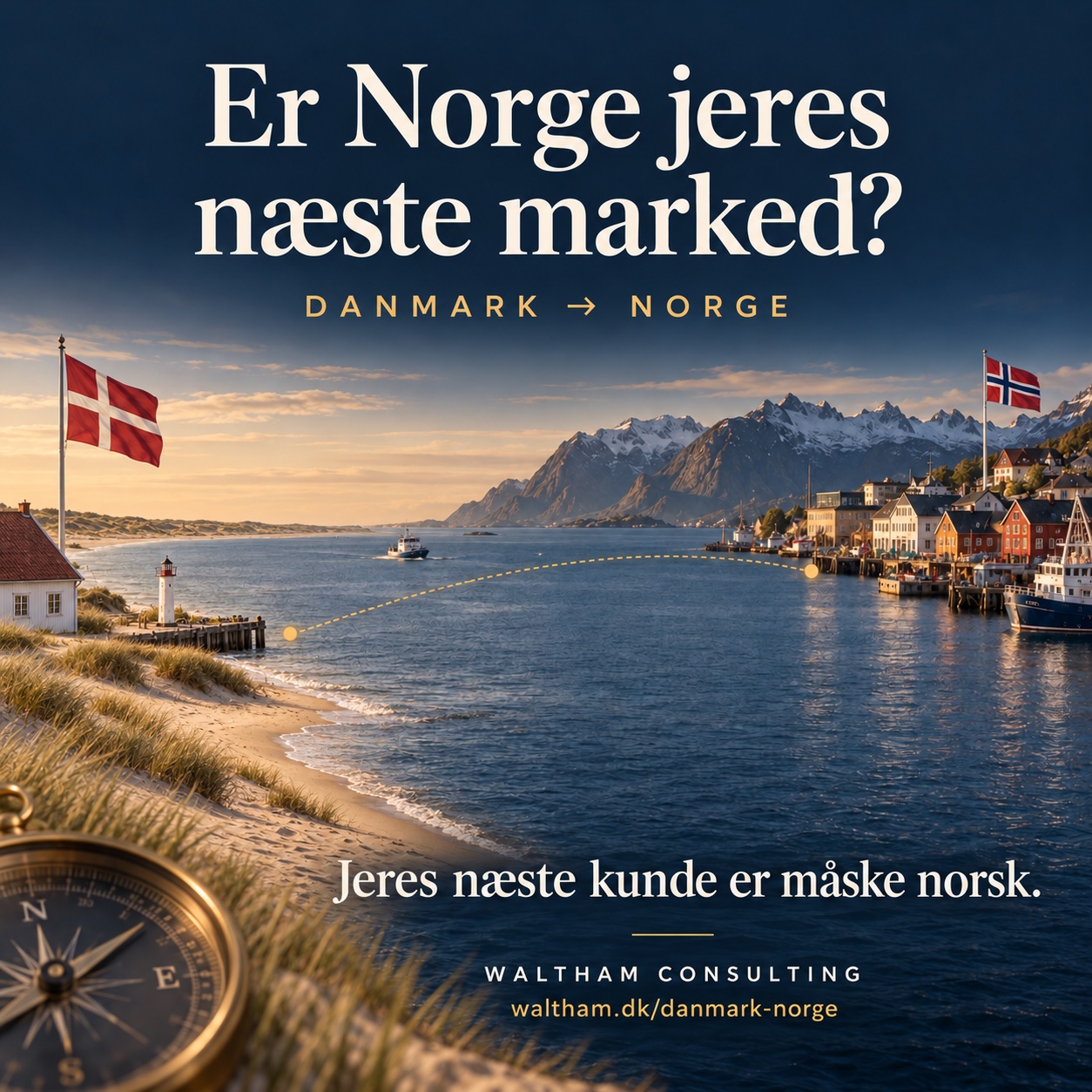 Danske klitter og norsk fjeldkyst forbundet over havet