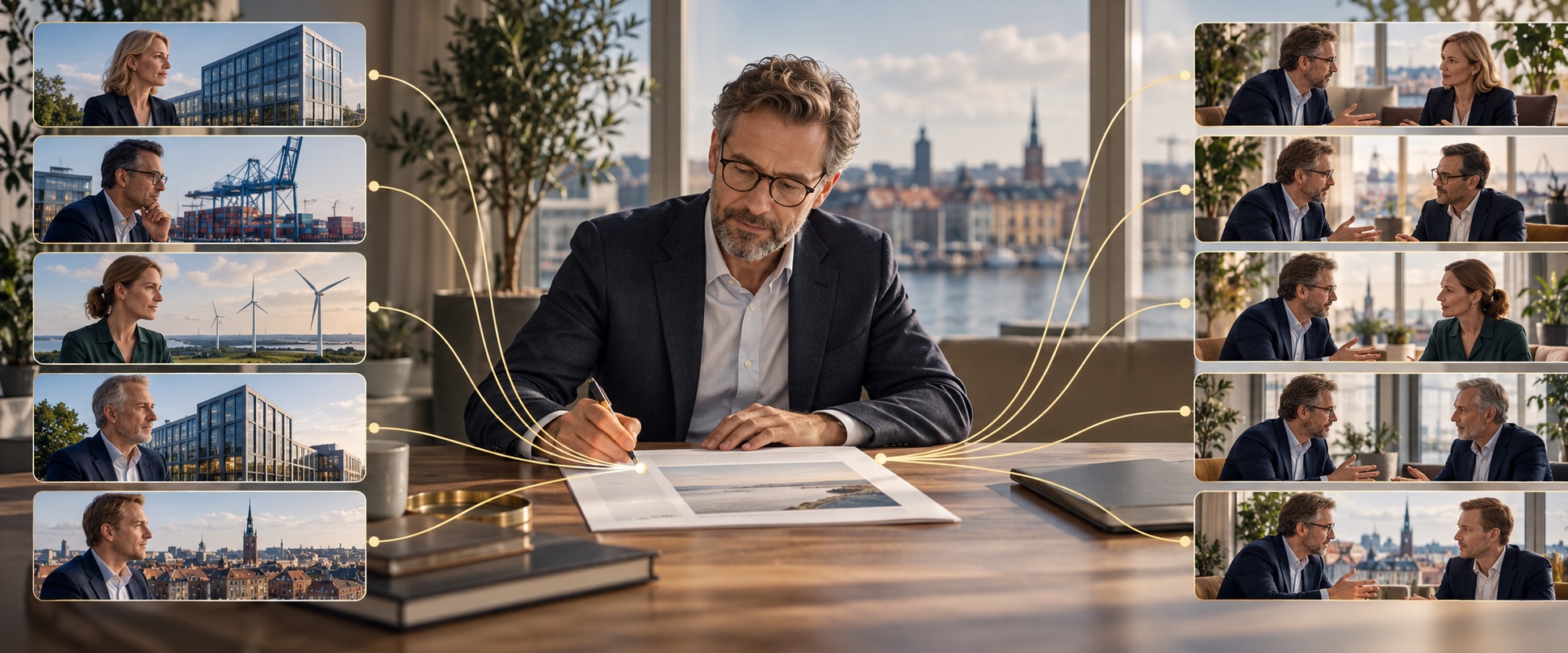 Fem virksomheders situationer samles i en faglig artikel, som åbner fem personlige samtaler